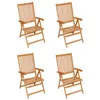 Image de vidaXL Chaises de jardin lot de 4 avec coussins bleu royal Bois teck3065540