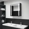 Image de vidaXL Cabinet de Miroir de Salle de Bain LED avec Rangement Éclairage Écoénergétique 62x14x60 cm
