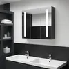 Image de vidaXL Armoire de salle de bain à miroir LED 89x14x62 cm325544