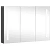 Image de Cabinet de Miroir de Salle de Bain LED avec Rangement Ãclairage ÃcoÃ©nergÃ©tique 89x14x62 cm