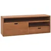 Image de vidaXL Meuble TV 110x30x40 cm Bois de teck massif