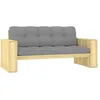 Image de Banc De Jardin Avec Coussins Gris 179 Cm Pin ImprÃ©gnÃ© Vidaxl
