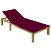 Image de vidaXL Chaise longue avec coussin bordeaux Bois de pin imprégné3065828