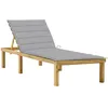 Image de vidaXL Vidaxl Chaise Longue Avec Coussin Gris Bois De Pin Imprégné