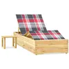 Image de vidaXL Chaise longue de jardin avec table et coussin Pin imprégné3065967