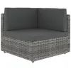 Image de Vidaxl Salon De Jardin 5 Pcs Avec Coussins Gris RÃ©sine TressÃ©e