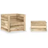 Image de Vidaxl Salon De Jardin Palette 2 Pcs Bois De Pin ImprÃ©gnÃ©