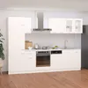 Image de vidaXL Ensemble de meubles de cuisine 8 pcs Blanc Aggloméré