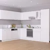 Image de Vidaxl Ensemble De Meubles De Cuisine 14 Pcs Blanc AgglomÃ©rÃ©