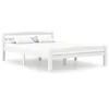 Image de vidaXL Cadre de lit sans matelas blanc bois de pin massif 140x200 cm