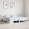 Image de vidaXL Cadre de lit Blanc Bois de pin massif 180x200 cm