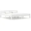 Image de vidaXL Vidaxl Cadre De Lit Sans Matelas Blanc Bois Massif De Pin 180x200 Cm