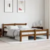 Image de vidaXL Cadre de lit Marron miel Bois de pin massif 120x200 cm