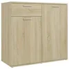 Image de Buffet 80 x 36 x 75 cm ChÃªne Sonoma bois contreplaquÃ© Design minimaliste