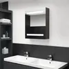 Image de vidaXL Armoire de salle de bain à miroir LED anthracite 50x14x60 cm326487