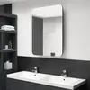 Image de vidaXL Armoire de salle de bain à miroir LED noir 60x11x80 cm326503