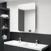 Image de vidaXL Armoire de salle de bain à miroir LED chêne 60x11x80 cm