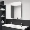 Image de vidaXL Armoire de salle de bain à miroir LED Blanc brillant 60x11x80cm326509