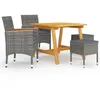 Image de vidaXL Ensemble de salle à manger de jardin 5 pcs Gris