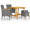 Image de Vidaxl Ensemble De Salle Ã Manger De Jardin 5 Pcs Gris