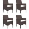 Image de vidaXL Vidaxl Ensemble De Salle À Manger De Jardin 5 Pcs Marron