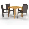 Image de vidaXL Ensemble à manger de jardin 5 pcs Marron