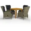 Image de Vidaxl Ensemble De Salle Ã Manger De Jardin 5 Pcs Marron