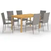 Image de vidaXL Ensemble à manger de jardin 7 pcs Gris