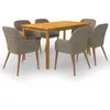 Image de vidaXL Ensemble à manger de jardin 7 pcs Marron