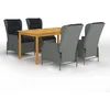 Image de Vidaxl Ensemble De Salle Ã Manger De Jardin 5 Pcs Gris Clair