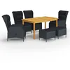Image de Vidaxl Ensemble De Salle Ã Manger De Jardin 7 Pcs Gris FoncÃ©