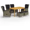 Image de Vidaxl Ensemble De Salle Ã Manger De Jardin 7 Pcs Marron