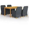 Image de Vidaxl Ensemble De Salle Ã Manger De Jardin 5 Pcs Gris FoncÃ©