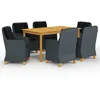Image de Vidaxl Ensemble De Salle Ã Manger De Jardin 7 Pcs Gris FoncÃ©