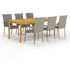 Image de vidaXL Ensemble à manger de jardin 7 pcs Gris
