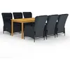 Image de vidaXL Vidaxl Ensemble De Salle À Manger De Jardin 7 Pcs Gris Foncé