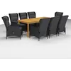 Image de vidaXL Vidaxl Ensemble De Salle À Manger De Jardin 9 Pcs Gris Foncé