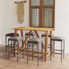 Image de vidaXL Ensemble de bar de jardin avec coussins 7 pcs Gris