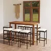 Image de vidaXL Ensemble de bar de jardin avec coussins 9 pcs Noir