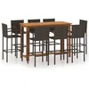 Image de vidaXL Ensemble de bar de jardin 9 pcs Marron3068019