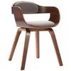 Image de vidaXL Chaise de salle à manger Taupe Bois courbé et tissu327334