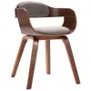 Image de Vidaxl Chaise De Salle Ã Manger Taupe Bois CourbÃ© Et Similicuir