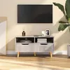 Image de vidaXL Meuble TV gris béton 90x40x48,5 cm bois d'ingénierie326781