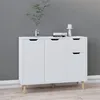 Image de vidaXL Buffet Blanc 90x30x72 cm Bois d'ingénierie
