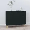 Image de Vidaxl Buffet Noir 90x30x72 Cm Bois D'ingÃ©nierie