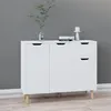 Image de vidaXL Buffet blanc brillant 90x30x72 cm bois d'ingénierie326819