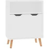 Image de Vidaxl Buffet Blanc 60x30x72 Cm AgglomÃ©rÃ©