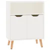 Image de vidaXL Buffet Blanc brillant 60x30x72 cm AgglomÃ©rÃ©