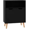 Image de vidaXL Buffet Noir brillant 60x30x72 cm AgglomÃ©rÃ©