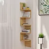 Image de vidaXL Étagère d'angle murale chêne sonoma 19x19x123cm bois ingénierie326834
